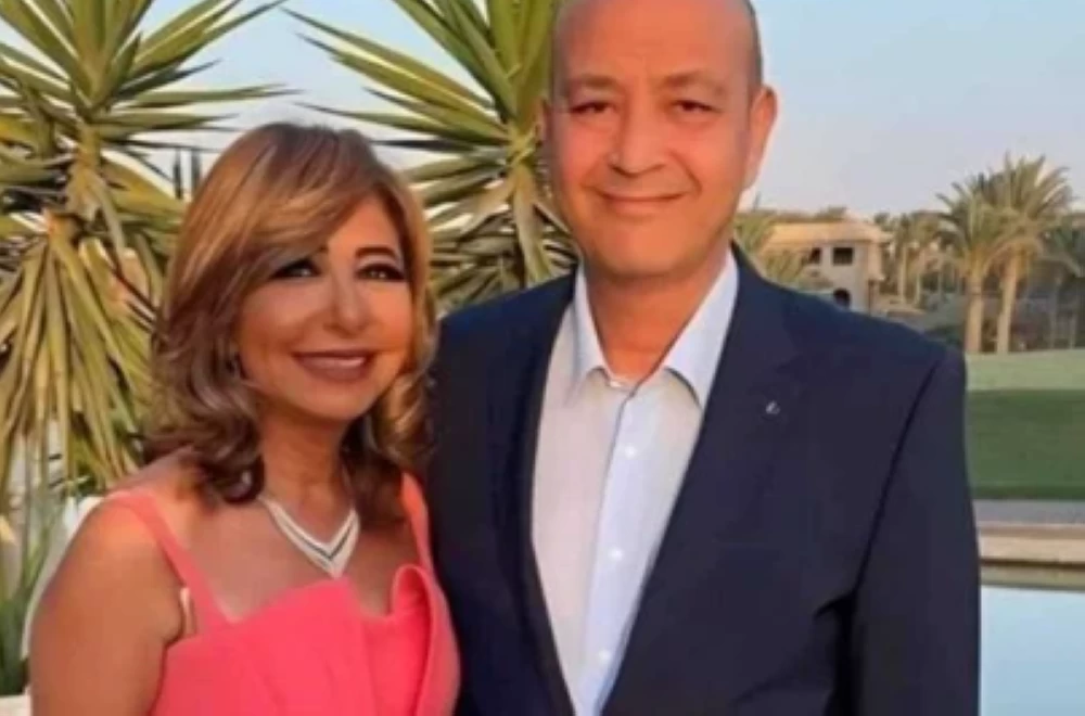 عمرو اديب ولميس الحديدي  - صورة أرشيفية