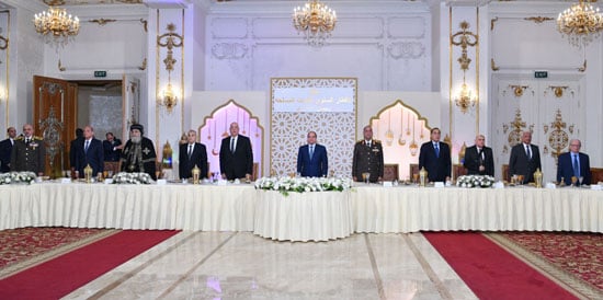 السيد الرئيس عبد الفتاح السيسي، رئيس الجمهورية، القائد الأعلى للقوات المسلحة، حفل الإفطار السنوي الذي أقامته القوات المسلحة