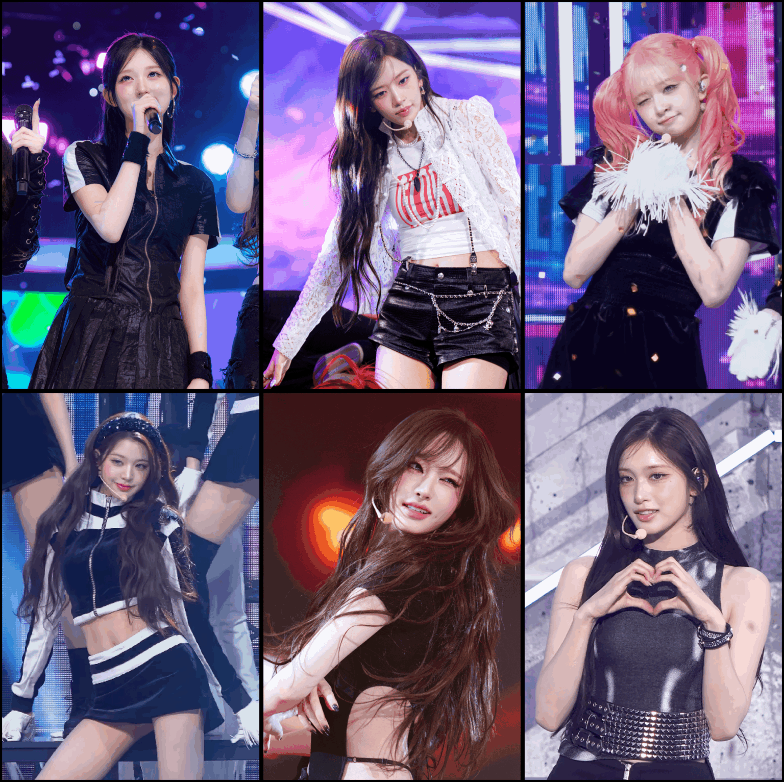 لقد اخترت ملابسي المفضلة لكل منهم من مراحل العرض الموسيقي لـ BLACKHOLE (بالإضافة إلى المرحلتين الإضافيتين لـ BANG BANG) 🖤🖤🖤 ما هي ملابسك؟