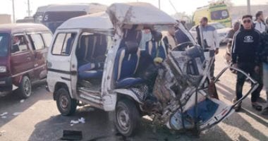 مصرع طفل فى حادث إصابة 10 تلاميذ إثر تصادم سوزوكى مع نقل بالشرقية