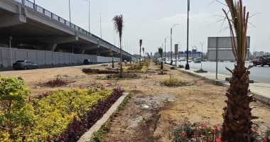 شاهد أعمال تحويل محور صلاح سالم الجديد لحديقة مفتوحة.. فيديو