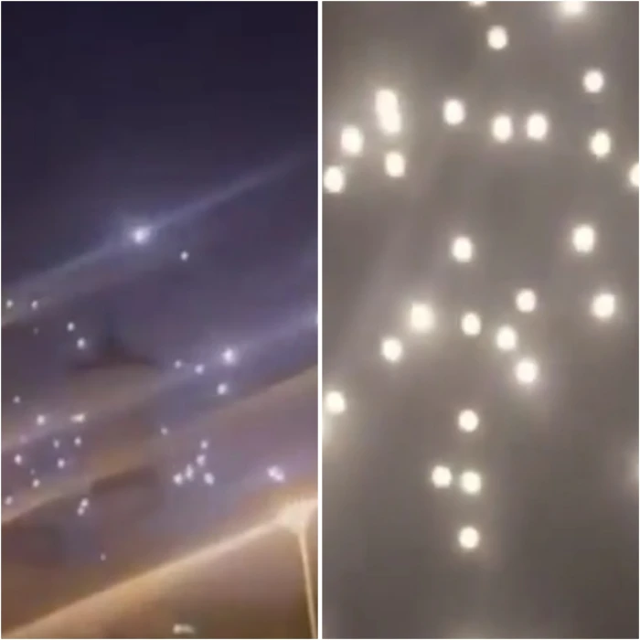 صحيفة المرصد - بالفيديو.. لحظة تساقط عشرات الصواريخ الانشطارية الإيرانية في سماء الكويت!