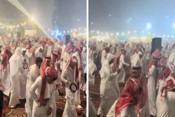 صحيفة المرصد – بالفيديو.. هطول الأمطار الغزيرة تفاجئ احتفال أهالي الأحساء بالعيد وتدفعهم للهروب صحيفة المرصد - بالفيديو.. هطول الأمطار الغزيرة تفاجئ احتفال أهالي الأحساء بالعيد وتدفعهم للهروب