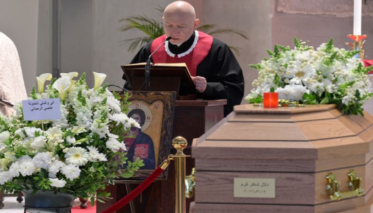 جنازة دلال كرم والدة عاصي الرحباني