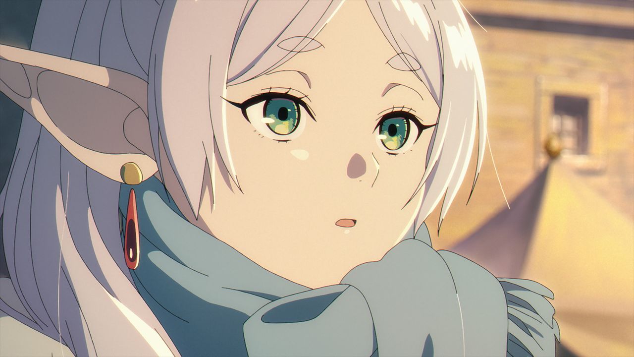 مسلسل الأنيمي ”فريرين: ما وراء نهاية الرحلة“ متوفر على عدد من منصات البث منذ عام 2023. (© يامادا كانيهيتو وآبي تسوكاسا/شوغاكوكان/لجنة إنتاج سوسو نو فوريرين، بإذن من أبيما)