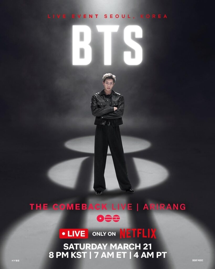 BTS x Netflix - BTS THE COMEBACK LIVE | ARIRANG (ملصقات تشويقية فردية)