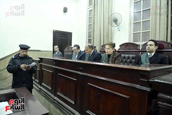 مستشار سامى زين الدين ومستشار محمود رشدان ومستشارة فاطمة قنديل ومستشار احمد القاضى