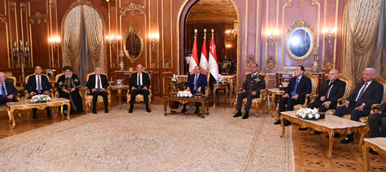 السيد الرئيس عبد الفتاح السيسي، رئيس الجمهورية، القائد الأعلى للقوات المسلحة، حفل الإفطار السنوي للقوات المسلحة