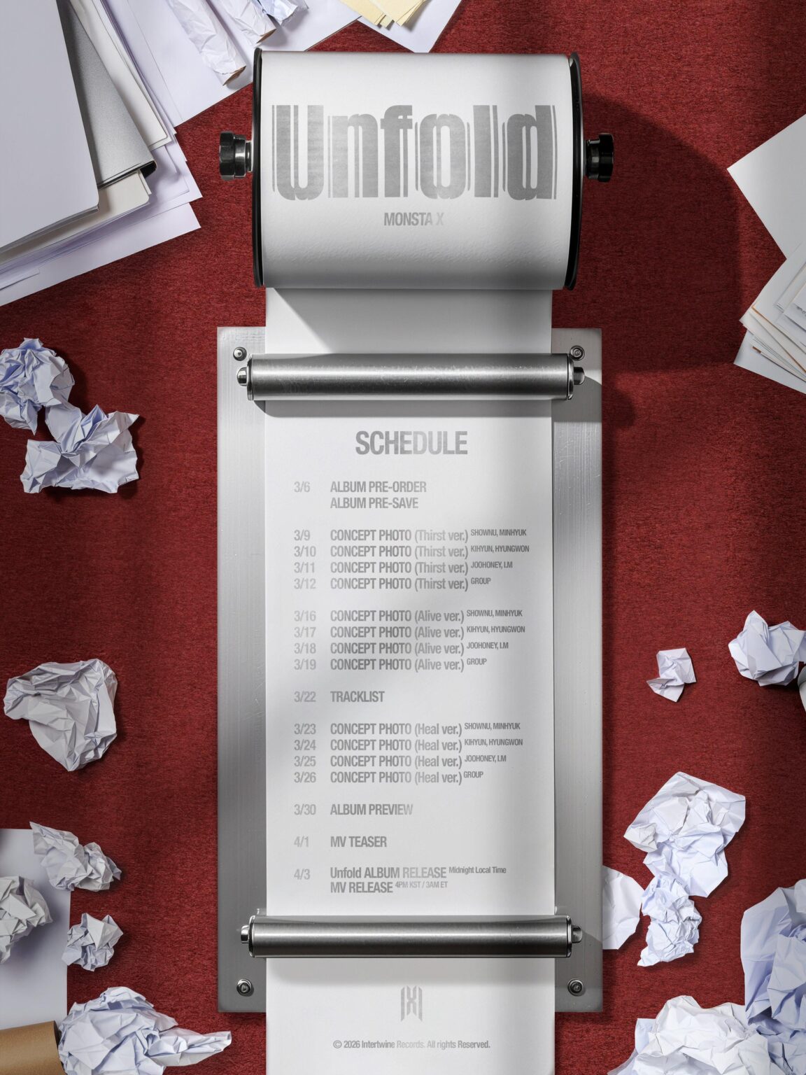 MONSTA X – الألبوم الإنجليزي: Unfold (Schedule) MONSTA X - الألبوم الإنجليزي: Unfold (Schedule)