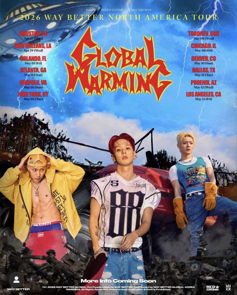 WAYBETTER - جولة أمريكا الشمالية لعام 2026: الاحتباس الحراري (ملصق)