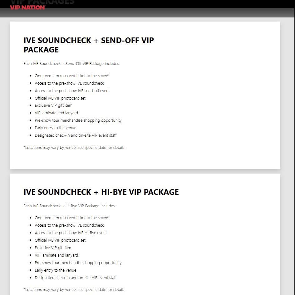 260325 IVE - IVE WORLD TOUR  باقات VIP لأمريكا الشمالية