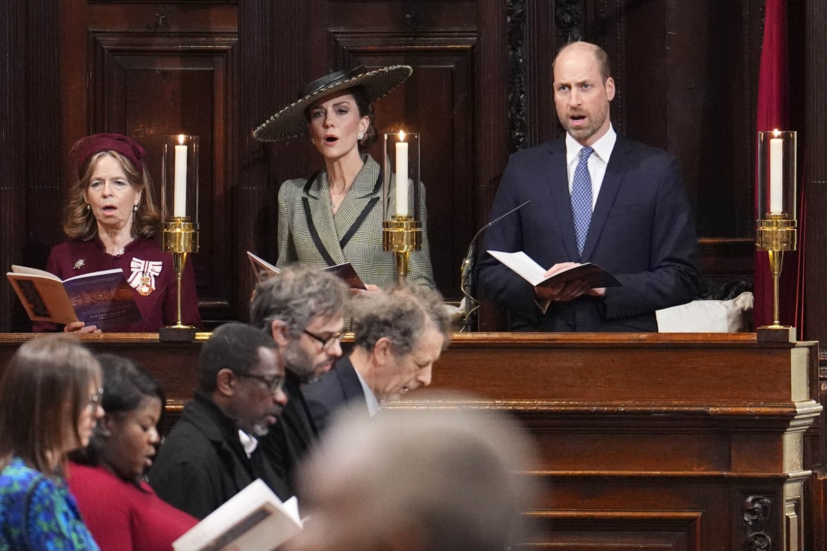 كيت ميدلتون بإطلالة تاريخية في تنصيب رئيسة أساقفة كانتربري (أ.ف.ب)