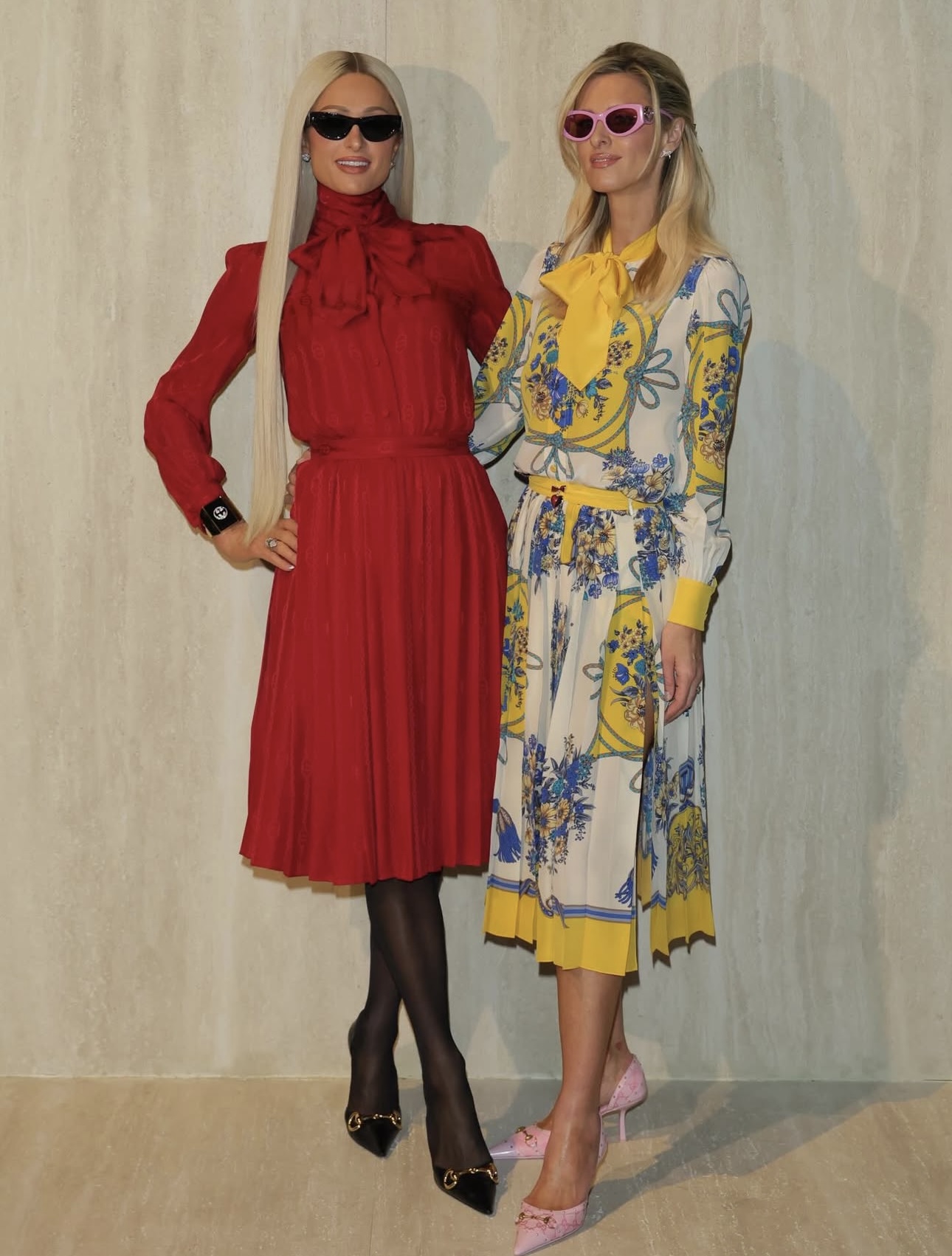 باريس ونيكي هيلتون في عرض أزياء غوتشي لخريف وشتاء 2026/2027 (إنستغرام)