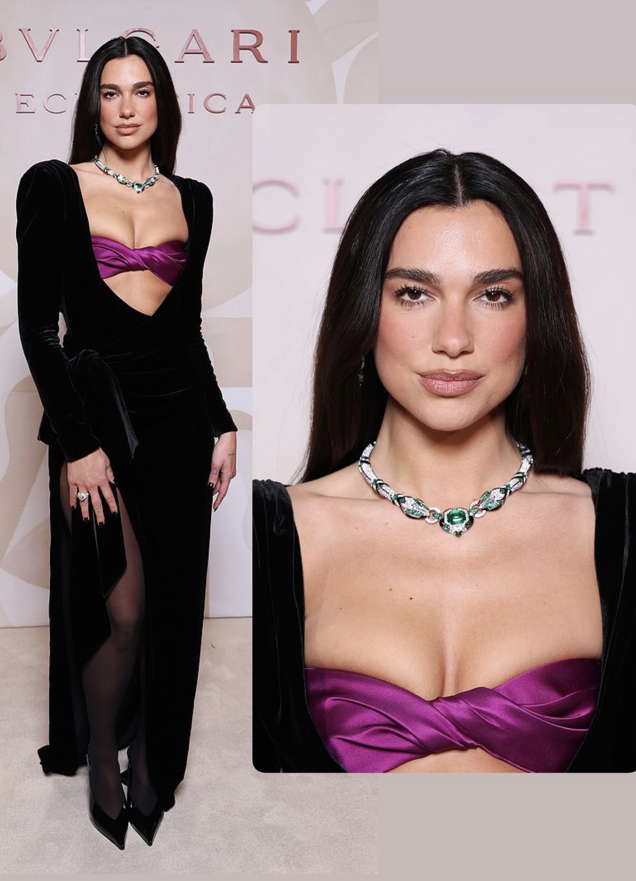 دوا ليبا بتصميم بالمان في حفل بولغري (إنستغرام)