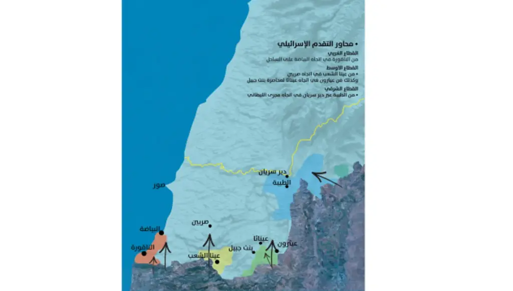 التوغّل الإسرائيلي في جنوب لبنان على 4 محاور... التفاف لبلوغ الليطاني ومحاصرة بنت جبيل