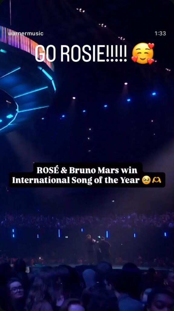 260228 تحديث قصة برونو مارس على الانستغرام مع روزي