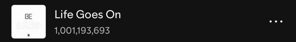 وصلت أغنية "Life Goes On" لفرقة BTS إلى مليار استماع على Spotify