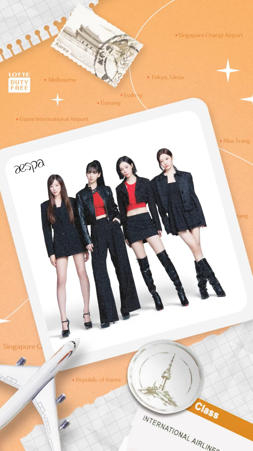 260309 aespa هو الآن النموذج العالمي لـ Lotte Duty Free