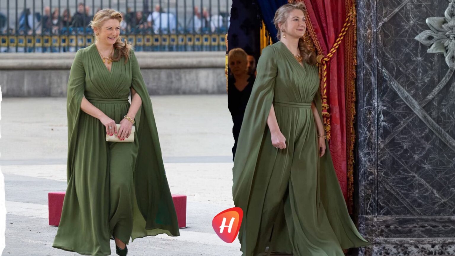 ستيفاني دوقة لوكسمبورغ تبهر الحضور في إسبانيا بإطلالة حريرية من إيلي صعب