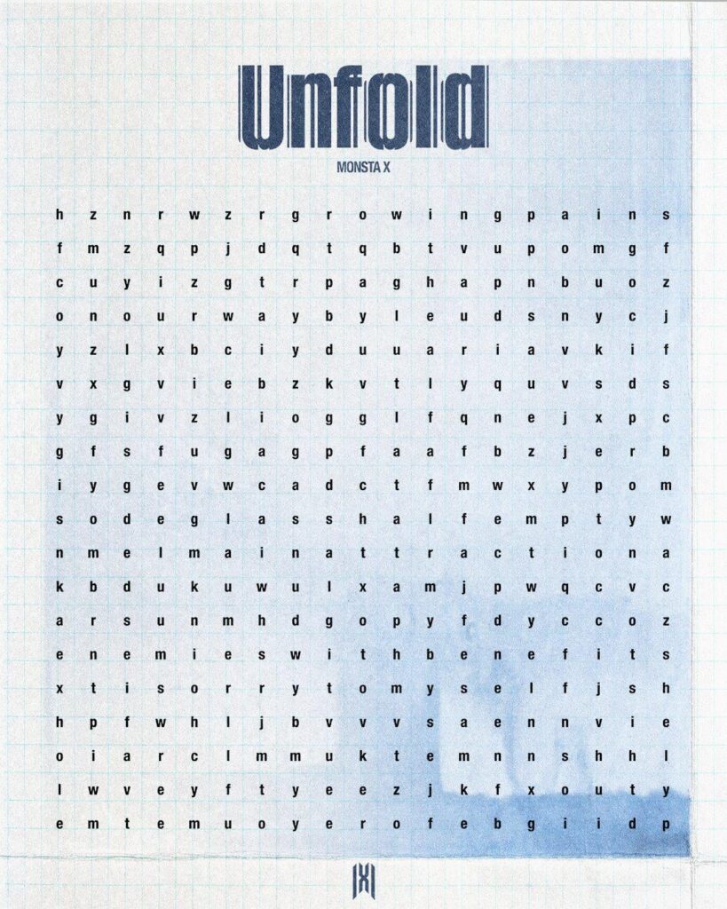 Monsta X - الألبوم الإنجليزي: Unfold (لغز الكلمات)