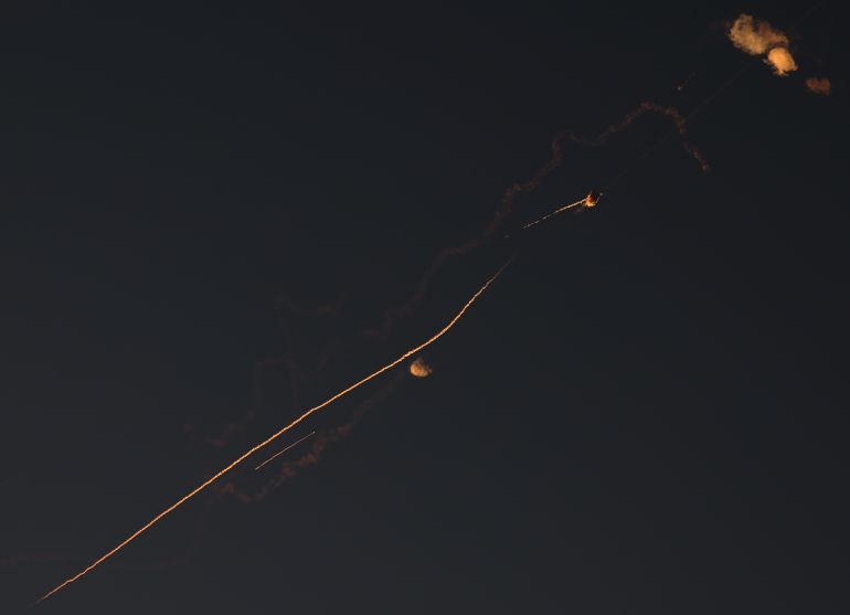 DOHA, QATAR - FEBRUARY 28: Smoke from an apparent missile interception on February 28, 2026 in Doha, Qatar. Iran launched a wave of missiles against Israel and U.S. military sites in the wider region after a joint U.S.-Israeli attack on multiple locations across Iran this morning. The U.S. maintains a significant military presence at Al Udeid Air Base in Qatar. (Photo by Yousef Masoud/Getty Images)