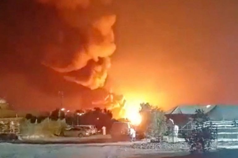 Smoke rises from an explosion in the direction of Ali Al Salem Air Base, amid the U.S.-Israeli conflict with Iran, in Al Jahra, Kuwait, this screen grab obtained from social media video released March 6, 2026. Social Media/via REUTERS THIS IMAGE HAS BEEN SUPPLIED BY A THIRD PARTY. NO RESALES. NO ARCHIVES. NEWS USE ONLY. VERIFICATION Utility tower, building shape, road lights, vegetation, road signs and road layout match with satellite imagery The location was tagged as stable on the online map, and a horse could be seen in the footage Coordinates: 29.322192940269854, 47.57820569457495 Exact date not verified but no older version of the video was found posted online before Thursday (March 5) NASA FIRMS detected thermal activity in the area in the past 12 hours.