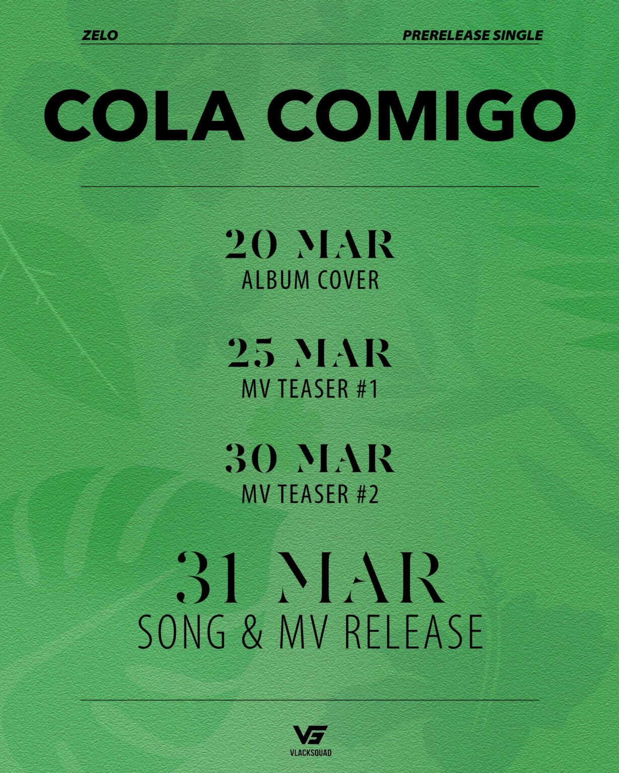 ZELO (BAP) COLA COMIGO الإصدار المسبق المنفرد (مجدول)