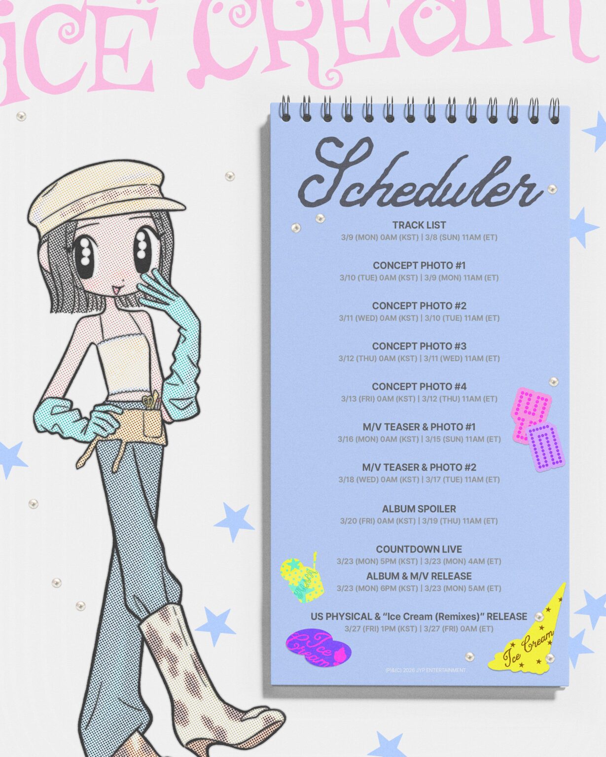 ITZY Yuna – الآيس كريم (جدول العروض الترويجية) ITZY Yuna - الآيس كريم (جدول العروض الترويجية)