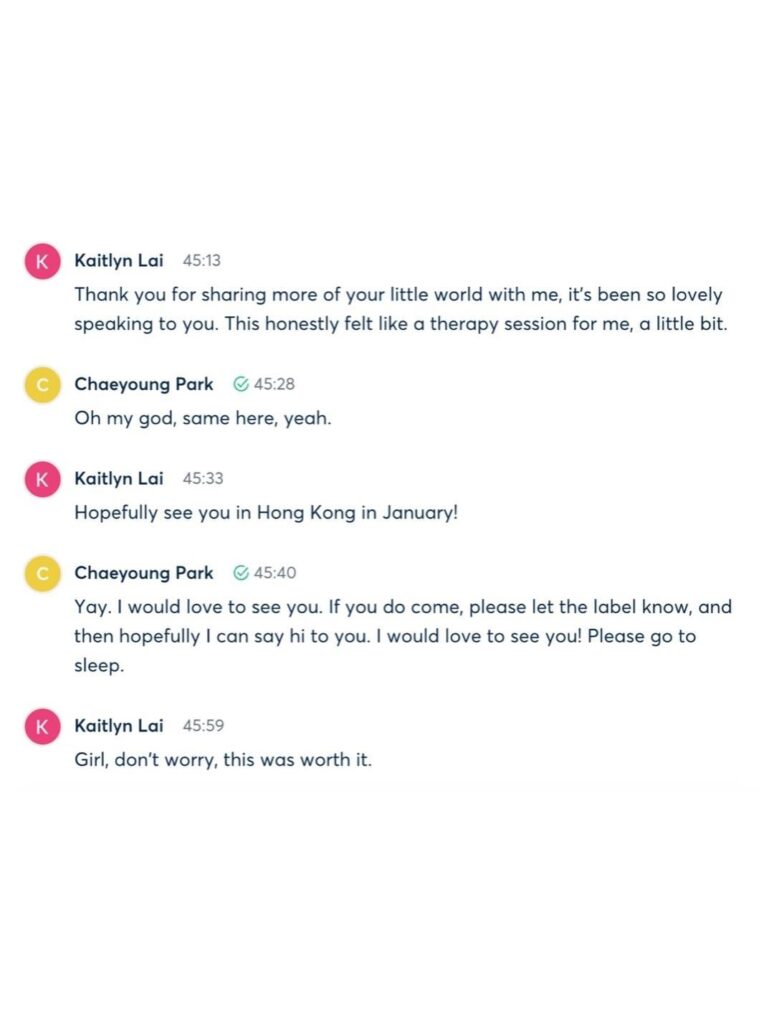 260301 كايتلين لاي (محررة مجلة Vogue HK) تحديث على الانستغرام مع روزي