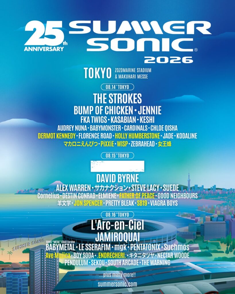 260325 ستؤدي جيني حفلها في 14 أغسطس في طوكيو وفي 16 أغسطس في أوساكا في Summer Sonic 2026 | تذاكر ما قبل البيع متاحة الآن!