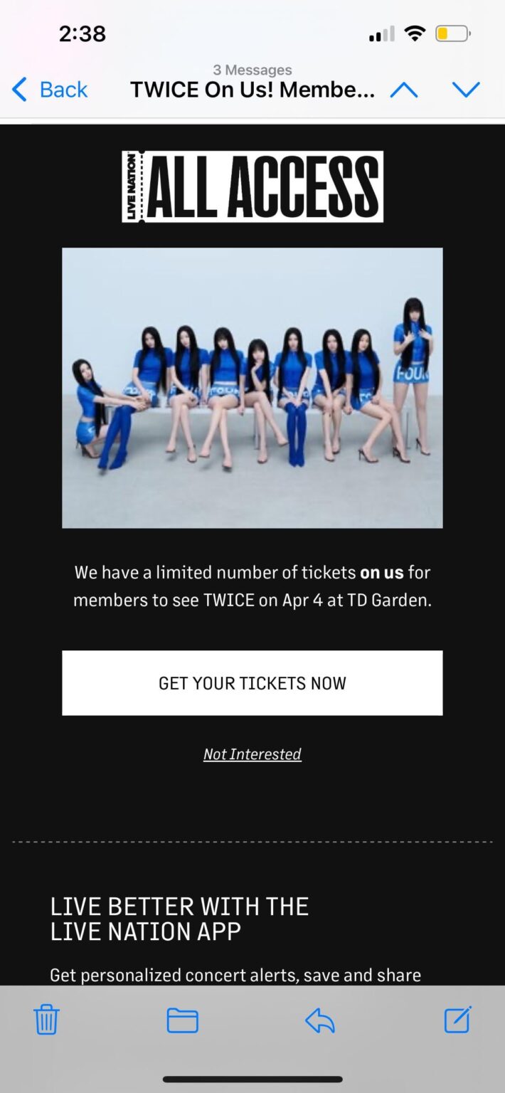 تذاكر مرتين مجانية عبر البريد الإلكتروني... احتيال؟