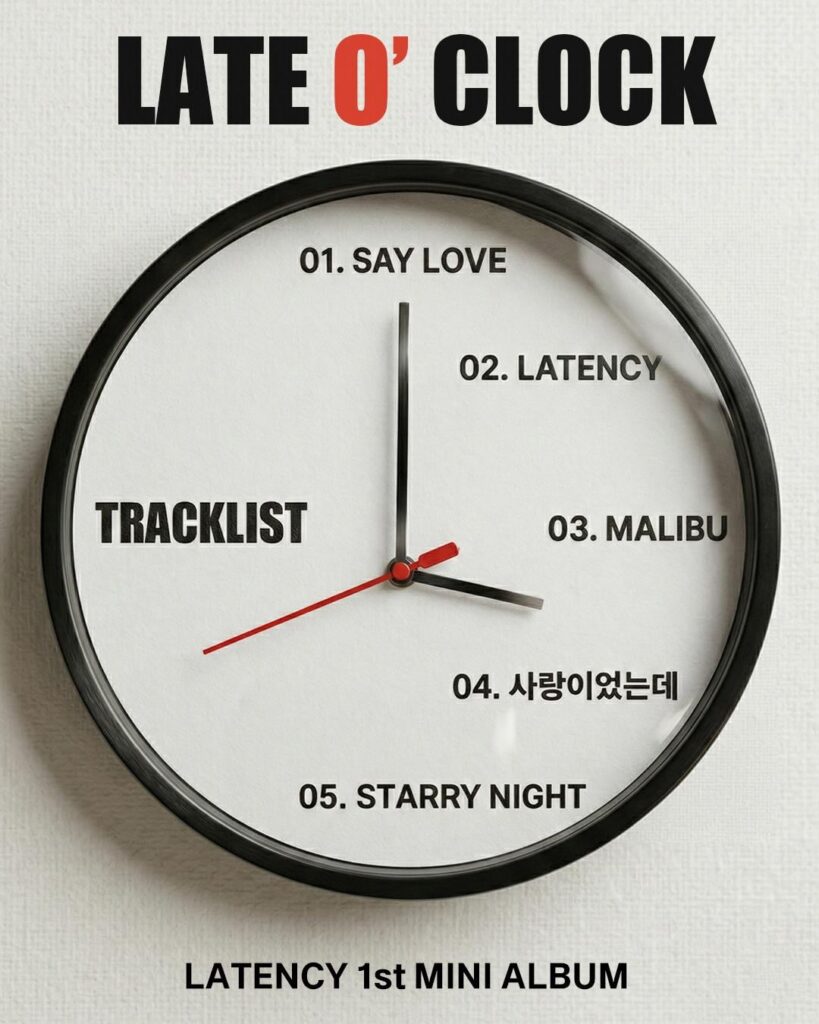 LATENCY - الألبوم المصغر الأول: LATE O' CLOCK (قائمة الأغاني)