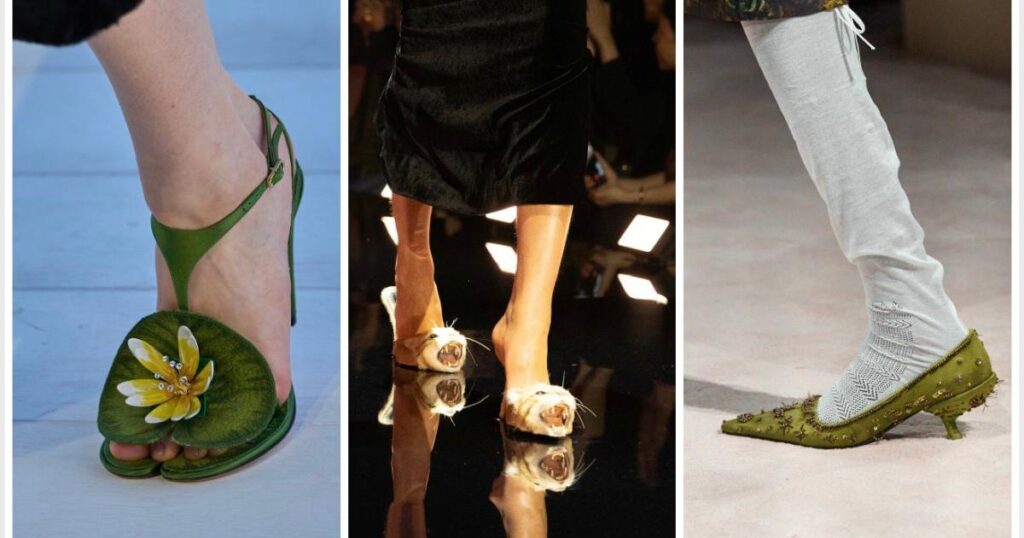 الأحذية على منصات ميلانو وباريس تسرق الأضواء