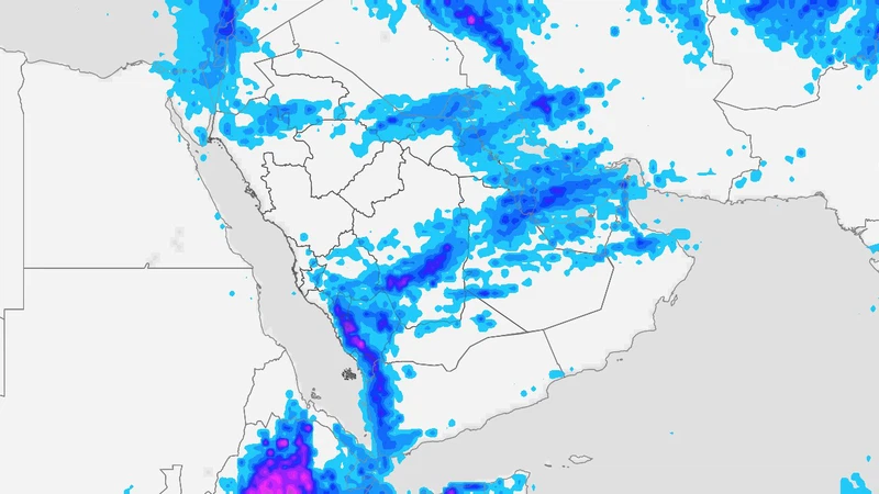 المركز الوطني للأرصاد | أمطار غزيرة مصحوبة بالبَرَد وجريان السيول في 7 مناطق | طقس العرب