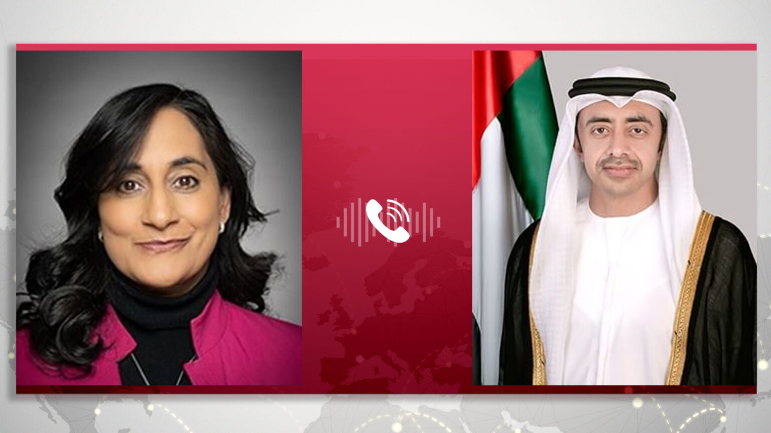 عبد الله بن زايد ووزيرة خارجية كندا يبحثان العلاقات الثنائية