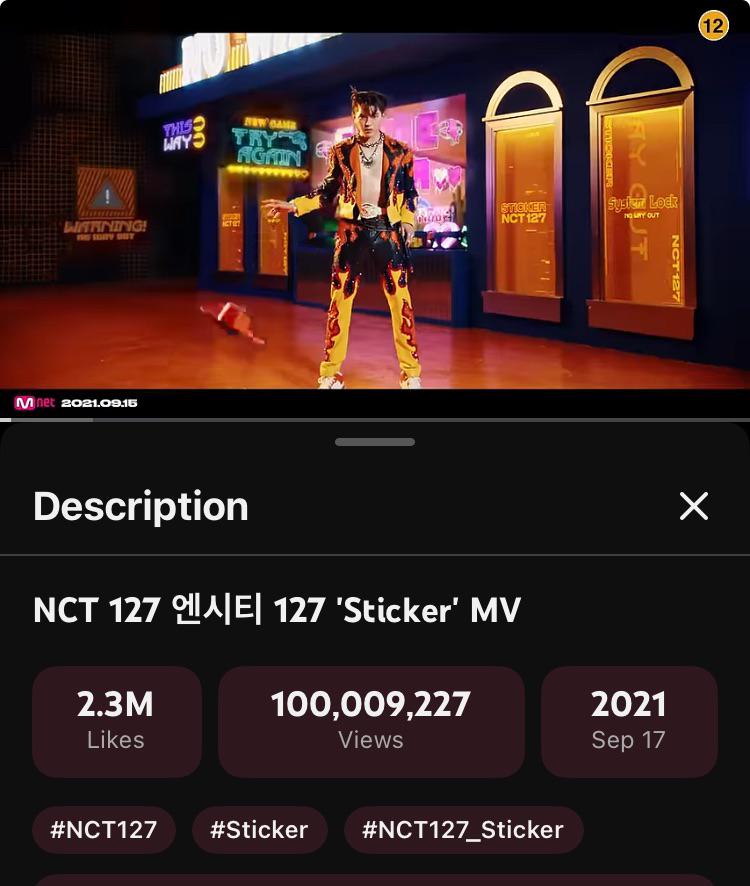 "الملصق" لفرقة NCT 127 تجاوز 100 مليون مشاهدة