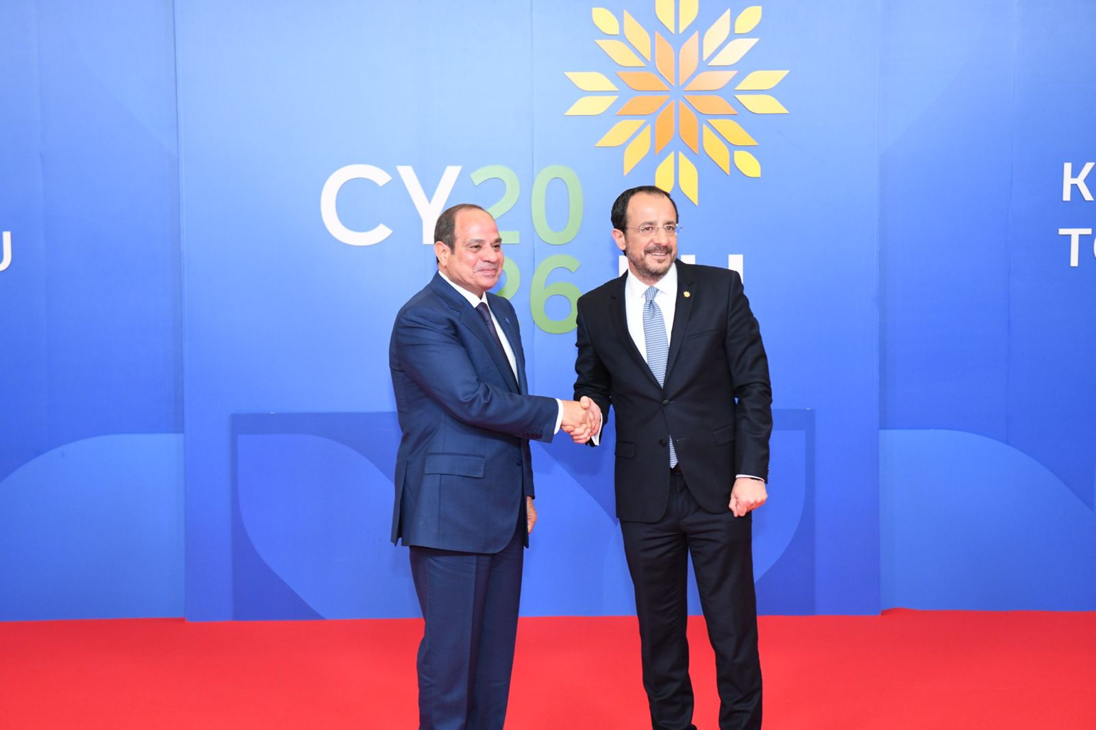 يكوس كريستودوليدس رئيس قبرص يرحب بالرئيس السيسى