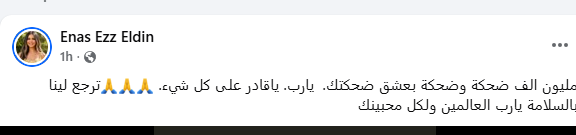 تغريدة ايناس عز الدين