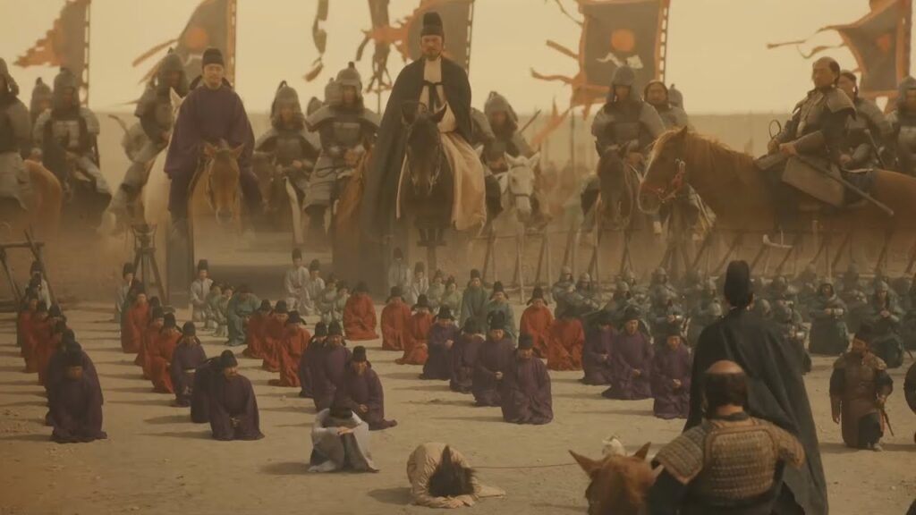 أعلن الخيتان أنفسهم ملوكًا وأجبروا الإمبراطور على أداء "طقوس قيادة الأغنام"😔مشهد من "نصل السلام"