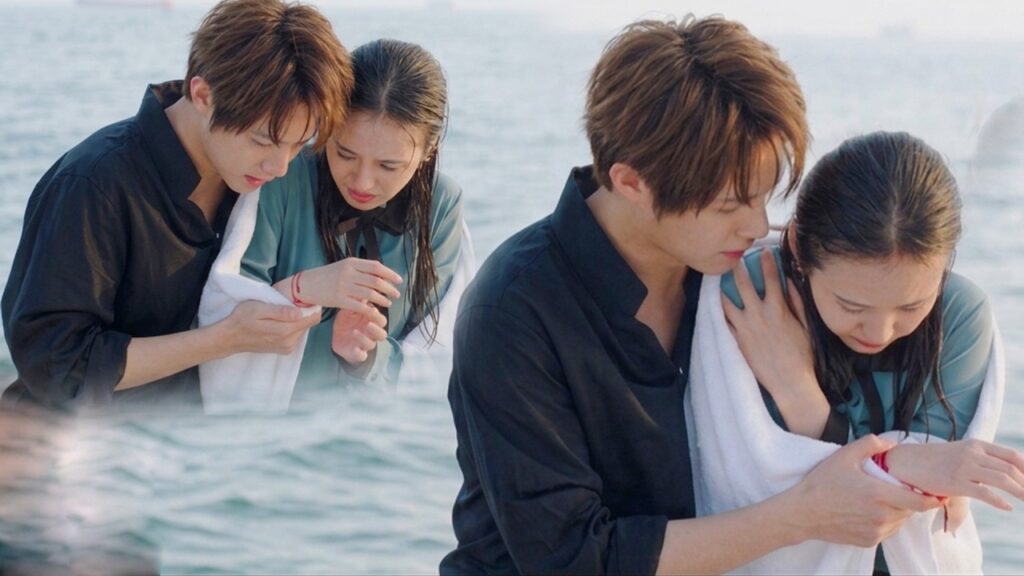 تعيد مشهد البحر اكثر من مرة لكنه يقلق عليها كثيراً❤️( الجمال القبيح  )