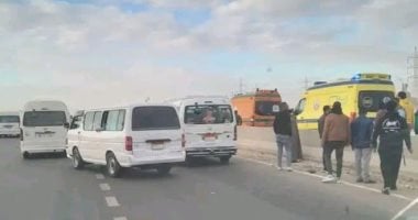 مصرع 3 وإصابة 5 أشخاص إثر حادث تصادم أعلى الطريق الدائرى فى الوراق