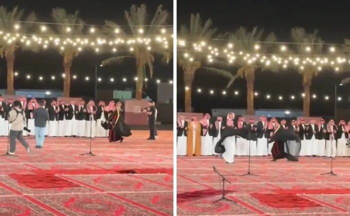 صحيفة المرصد - فيديو يوثق دخول عنصر نسائي في «دحة عنزة» خلال مهرجان الفنون التقليدية في ميادين الدرعية بالرياض