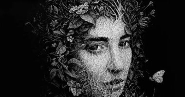 فنان أوكرانى يحول النحت إلى رسومات تعتمد على ملايين النقاط الدقيقة