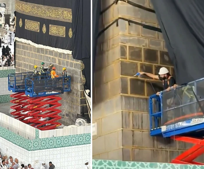 صحيفة المرصد – فيديو يوثق أعمال الصيانة الدورية للكعبة المشرفة قبل موسم الحج صحيفة المرصد - فيديو يوثق أعمال الصيانة الدورية للكعبة المشرفة قبل موسم الحج