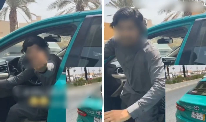 صحيفة المرصد - سائق أجرة باكستاني يتهجم على مواطن أمام عائلته ويشير له بحركة بذيئة في الرياض