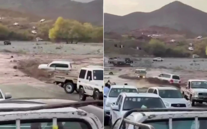 صحيفة المرصد - بالفيديو.. جرف «لاند كروزر» أثناء محاولة قائدها اقتحام سيل في منطقة الباحة