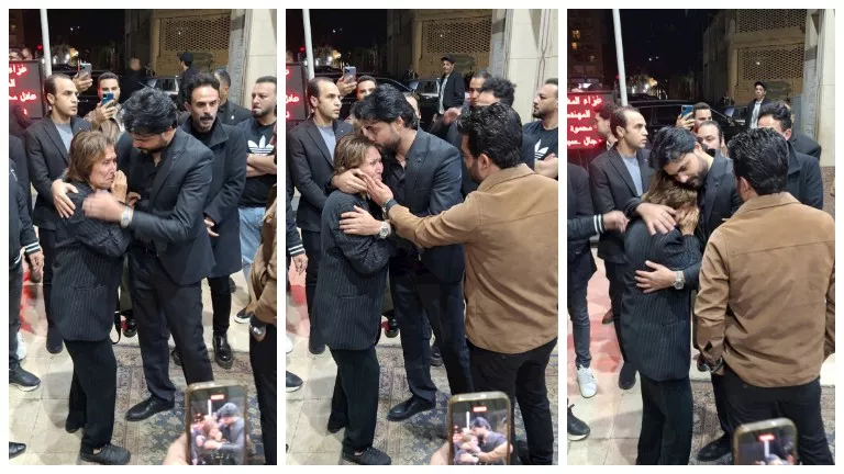 انهيار فريدة الشوباشي في عزاء والد السيناريست محمود حمدان