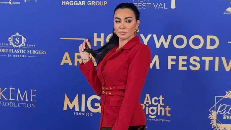 ميرهان حسين تستمتع بوقتها في هوليوود على هامش حضورها مهرجان هوليوود لل