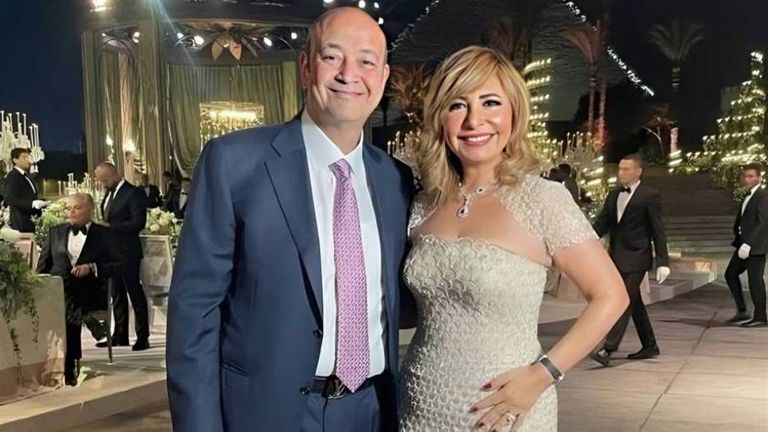عمرو أديب وزوجته السابقة لميس الحديدي