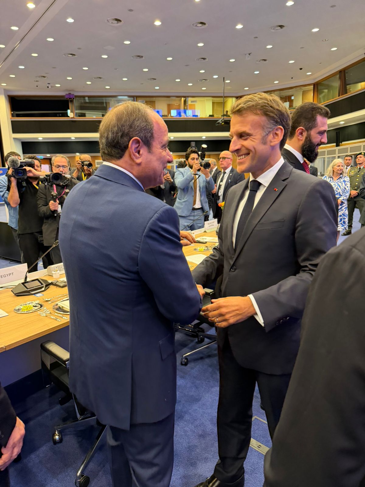 الرئيس السيسى والرئيس الفرنسى ماكرون